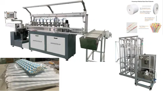 Multi Blades Biodegradable Edible Straw Paper Making Machine Auto Paper Connecting